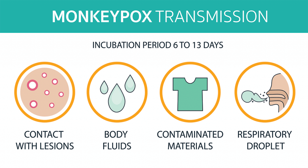 The most common way to contract monkeypox is person-to-person contact but can you catch it through swimming pools?