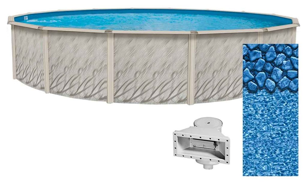 We like the Lake Effect Meadows Reprieve 30' Above Ground Swimming Pool | 52" Height | Resin Protected Steel Walls