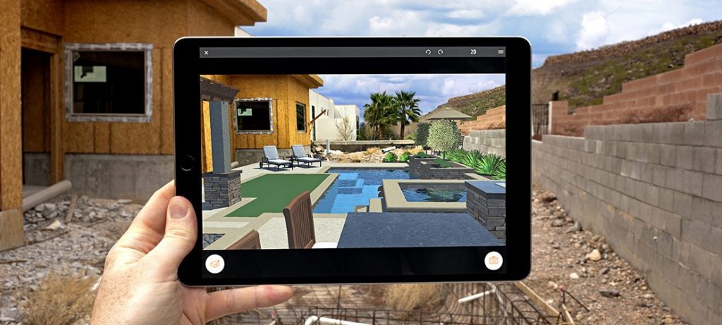 Augmented Reality is one of the emerging technologies Structure Studios has invested in - Seen here: YARD (Your Augmented Reality Designer) app which enables homeowners to visualize pool designs in real time.