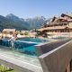 Cantilevered Pool Design - The Hubertus Pool is the jewel of the Alps