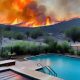 Fire Victims Use Swimming Pool To Survive Blaze in Santa Monica