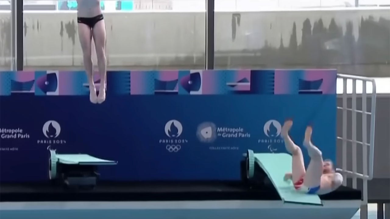 French Diver Makes Splash After Flop At Opening of Olympic Pool