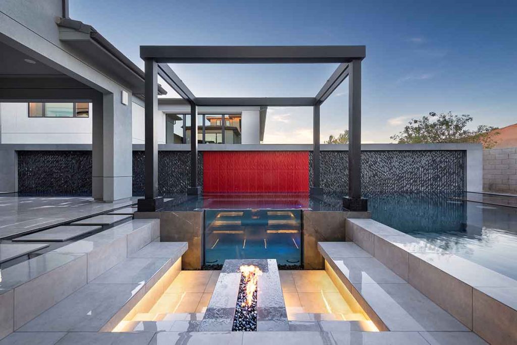 Modern Luxury Pool & Fire Pit - Danny Wang - Photo Credit: Jimi Smith Photography