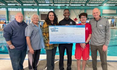 3X Olympic Gold Medalist Rowdy Gaines Presents Paragon Pools/Float Like A Duck and the City of Las Vegas with a Step Into Swim Grant