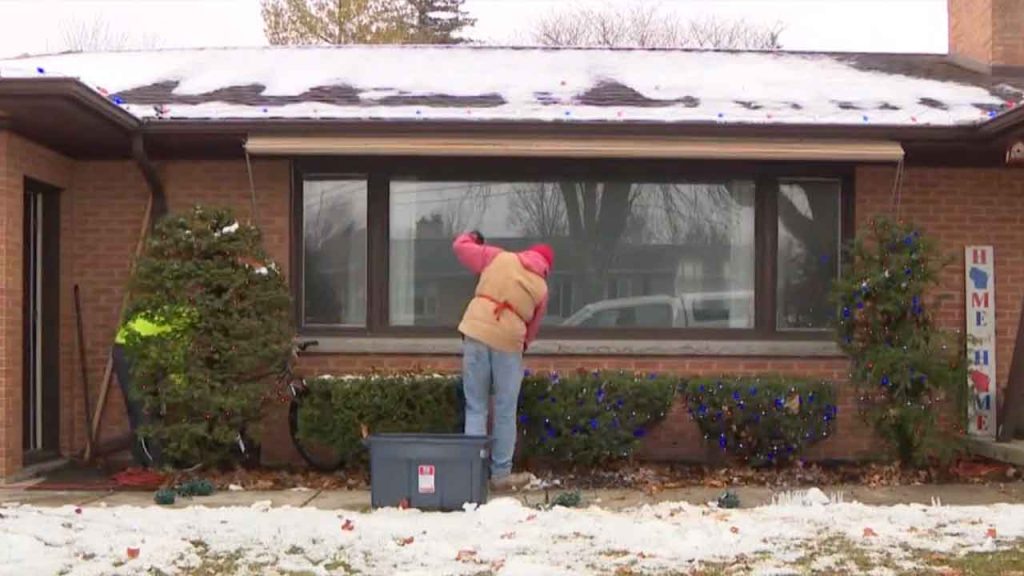 Pool company - Swimming Pool Services, decorating the home of combat-medic Abby Sauer.