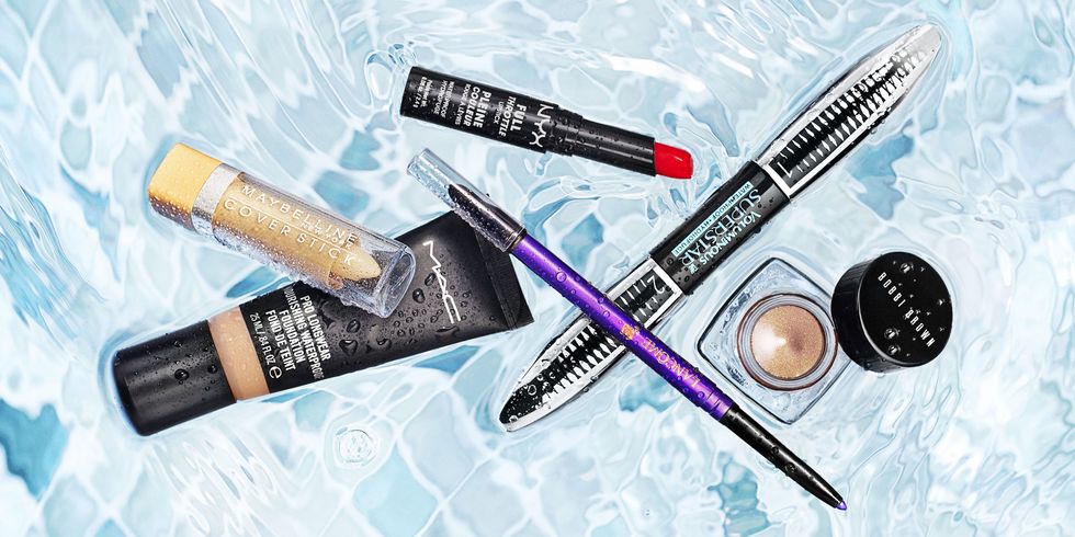 Thinking of wearing makeup in the swimming pool? Make sure to pick waterproof cosmetics. Photo Credit: Redbook